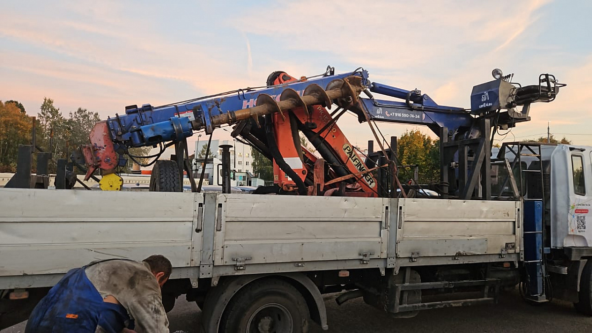 Установка винтовых свай